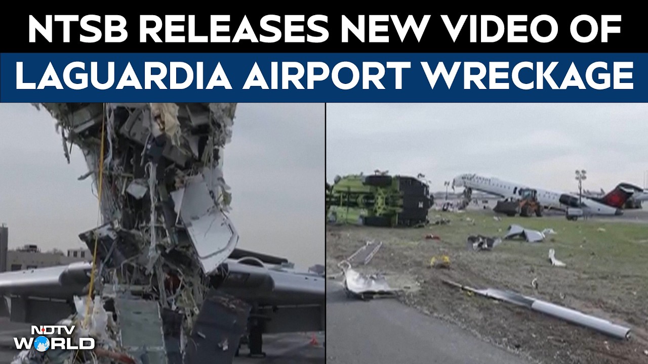 LaGuardia Airport Crash | Video Reveals LaGuardia Airport Wreckage After Crash That Killed 2 Pilots