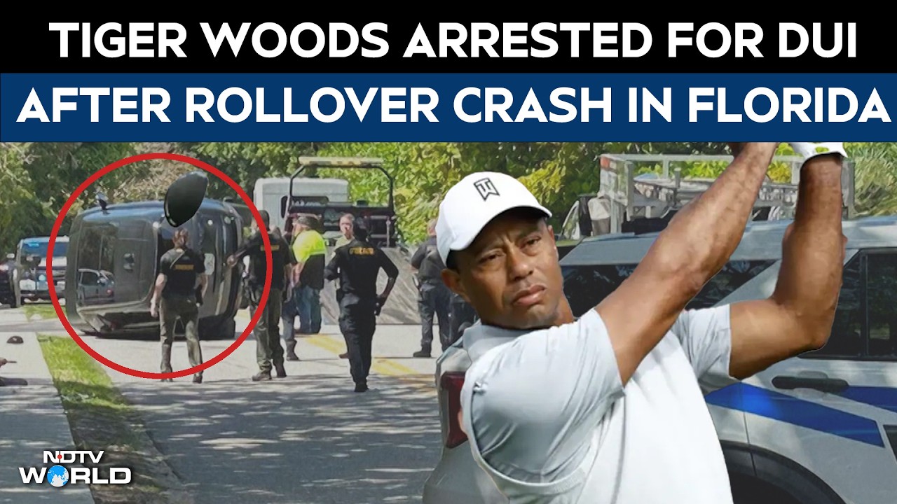 Golf legend Tiger Woods Arrested for DUI After Rollover Crash in Florida