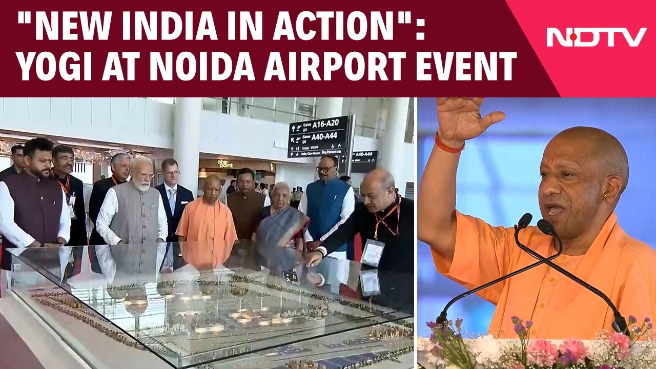 Noida Airport | Yogi Adityanath Hails PM Modi at Jewar Airport Launch, Calls It New India Milestone