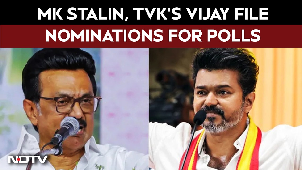 Tamil Nadu Chief Minister MK Stalin, TVK's Vijay File Nomination For Polls