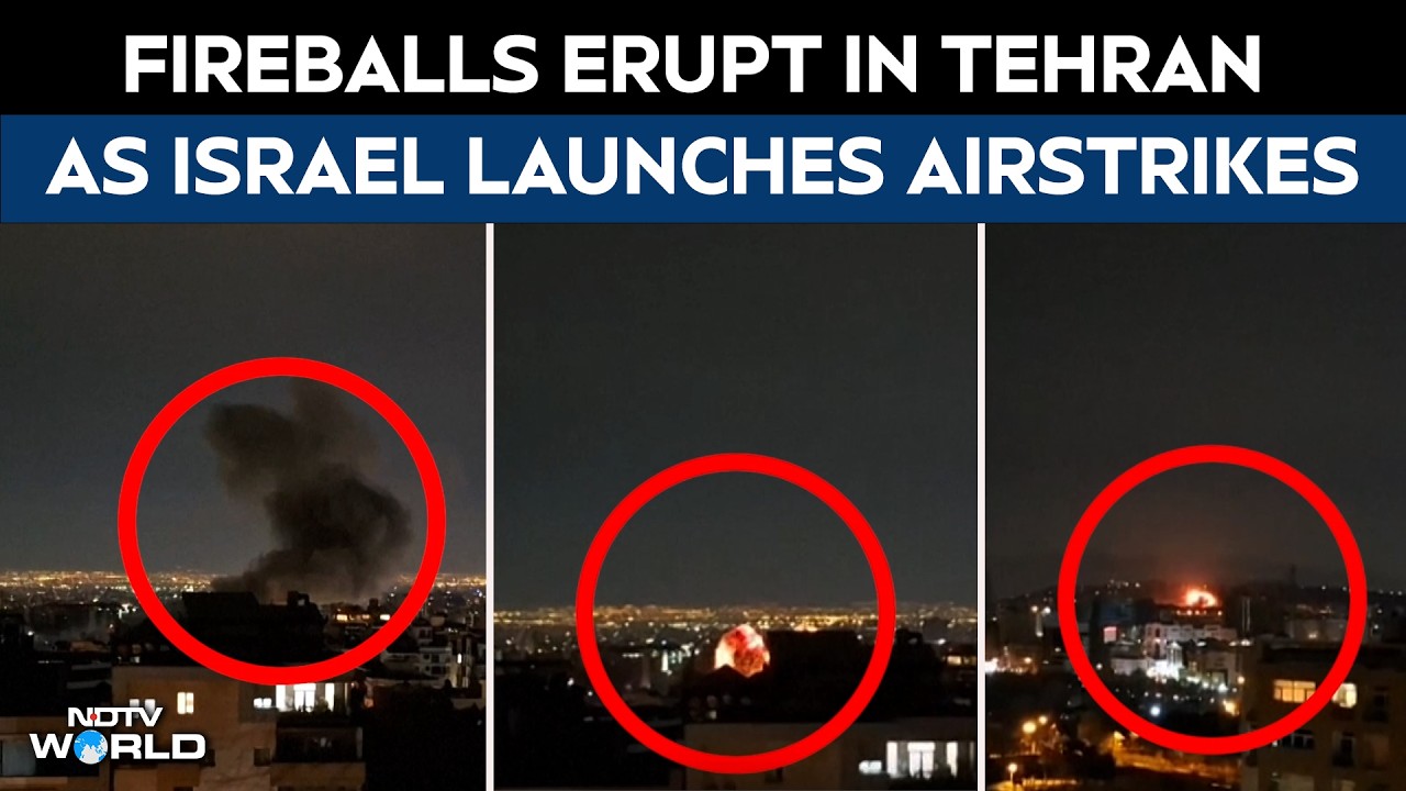 Fireballs & Thick Plumes Of Smoke In Iran's Capital Tehran As Israel Launches Airstrikes