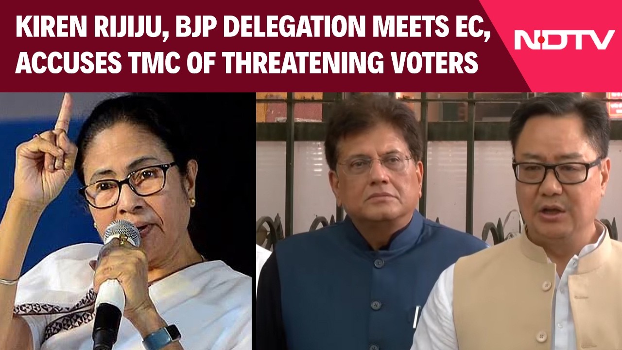Kiren Rijiju, BJP Delegation Meet EC Over Alleged Voter Rights Violations In Bengal