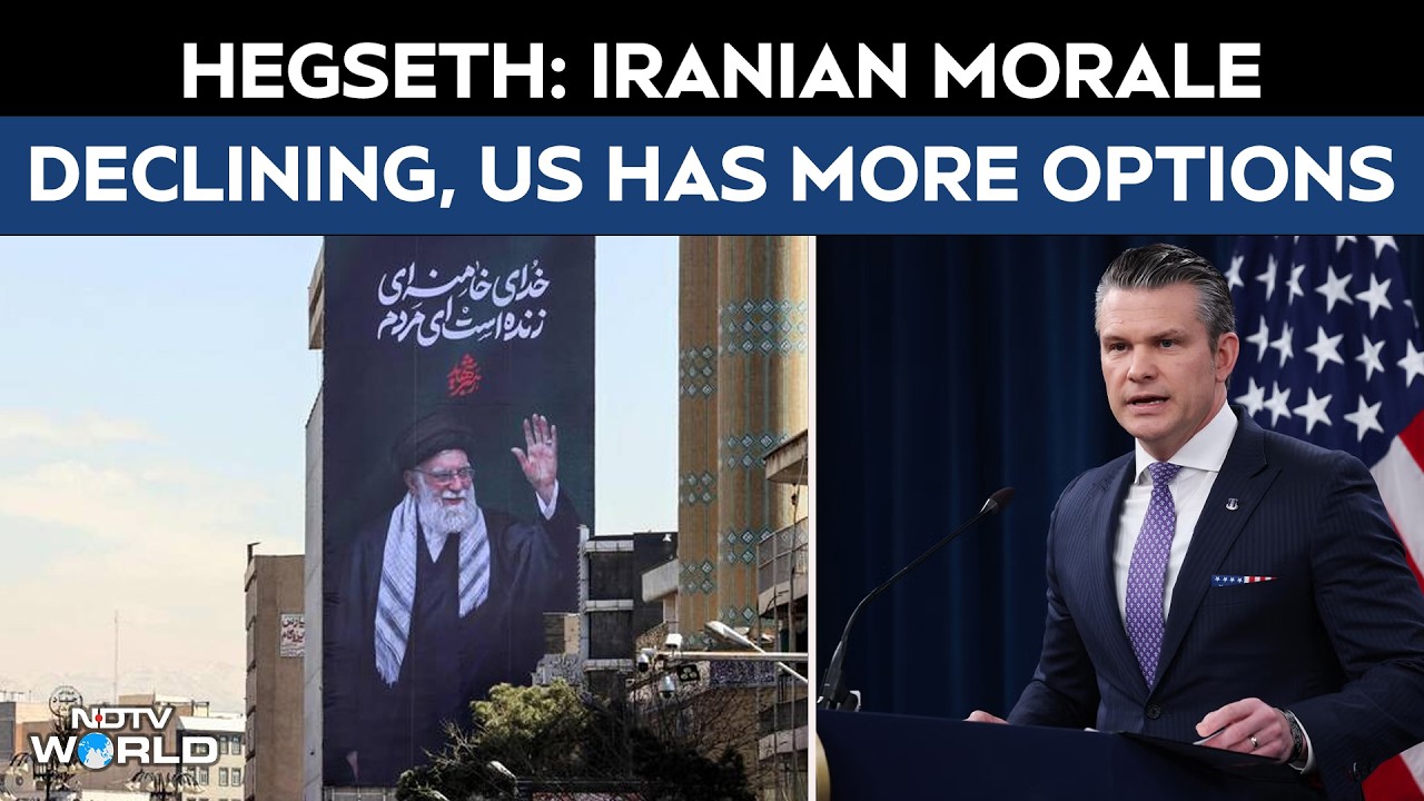 US Iran War | Hegseth Says Iranian Morale Declining, US Has More And More Options