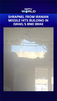 Shrapnel From Iranian Missile Hits Building In Israel's Bnei Brak