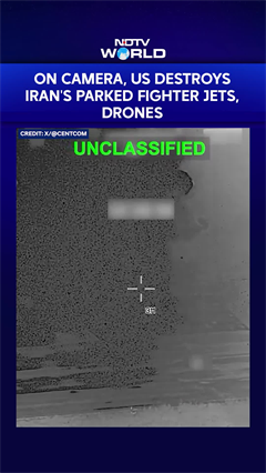 On Camera, US Destroys Iran's Parked Fighter Jets, Drones | Israel Iran War