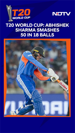 Abhishek Sharma Smashes Half Century In Just 18 Balls.