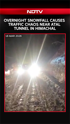 Himachal Pradesh: Over 1,000 Vehicles Stranded Near Atal Tunnel Amid Heavy Snowfall