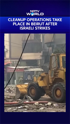 Cleanup Operations Take Place In Beirut After Israeli Strikes