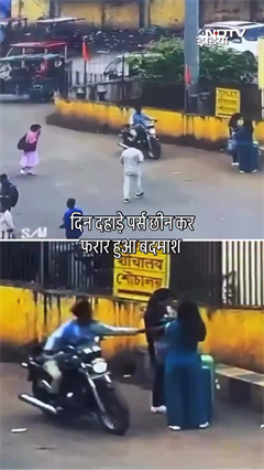 दिनदहाड़े पर्स छीनकर फरार हुआ बदमाश