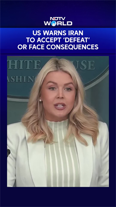 "Trump Will Ensure They Are Hit Harder": US Warns Iran To Accept 'Defeat' Or Face Consequences