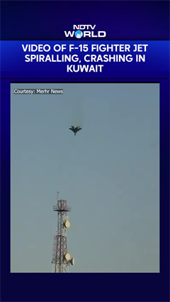 Iran Shares Video Of F-15 Fighter Jet Spiralling, Crashing In Kuwait