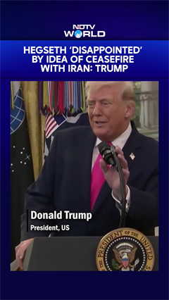 Pete Hegseth Was 'Disappointed' By Idea Of Ceasefire With Iran: President Trump