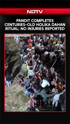 Pandit Completes Centuries-Old Holika Dahan Ritual; No Injuries Reported