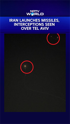Iran Launches Missiles, Interceptions Seen Across Tel Aviv