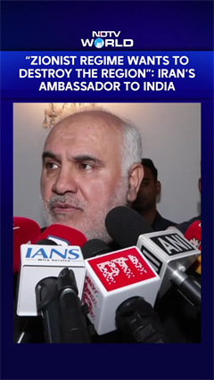 "Zionist Regime Wants To Destroy The Region": Iran's Ambassador To India