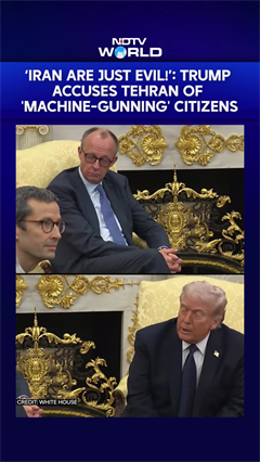 Trump On Iran | "They're Just Evil": Trump Accuses Tehran Of 'Machine-Gunning' Citizens