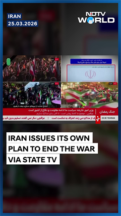 Iran Issues Its Own Plan To End The War Via State TV