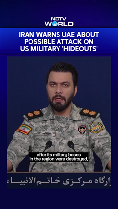 Iran Breaking News | Iran Warns UAE About Possible Attack On US Military 'Hideouts'
