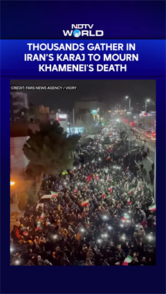 Thousands Gather In Iran&rsquo;s Karaj To Mourn Khamenei's Death