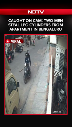 Caught On Cam: Two Men Steal LPG Cylinders From Apartment In Bengaluru