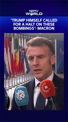 "Trump Himself Called For A Halt On These Bombings": Macron On Iran War