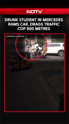 Drunk Student in Mercedes Rams Car, Drags Traffic Cop 800 Metres in Hyderabad