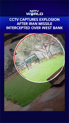 CCTV Captures Explosion After Iran Missile Intercepted Over West Bank