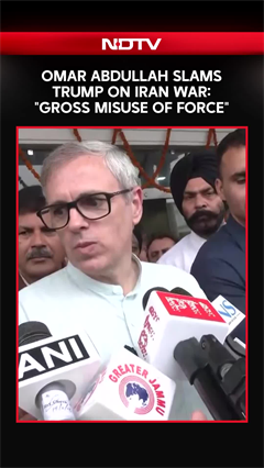 Jammu Kashmir News | J&K CM Omar Abdullah Slams Trump On Iran War: "Gross Misuse Of Force"