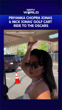 Priyanka Chopra Jonas & Nick Jonas' Golf Cart Ride To The Oscars