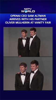 OpenAI's Sam Altman Arrives With Partner Oliver Mulherin At Vanity Fair