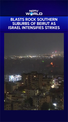Blasts Rock The Southern Suburbs In Beirut As Israel Intensifies Strikes On Lebanon