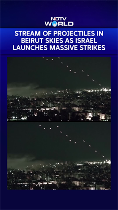 Swarm Of Projectiles In Beirut Skies As Israel Launches Massive Strikes On Hezbollah Targets