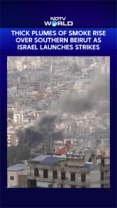 Thick Plumes Of Smoke Rise Across Southern Beirut As Israel Intensifies ...
