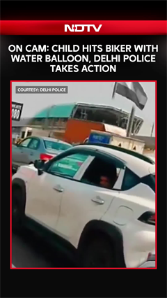 Child Hits Biker With Water Balloon From Moving Car, Delhi Police Takes Action