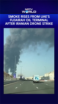 Video: Thick Plumes Of Smoke Rise From The Fujairah Oil Zone In UAE After Iranian Drone Strike