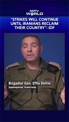 "Strikes Will Continue Until Iranians Reclaim Their Country": IDF Spokesperson