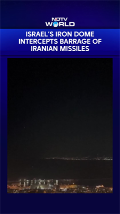 Israel's Iron Dome Air Defence System Intercepts Barrage of Iranian Missiles