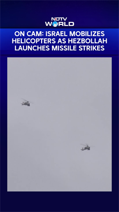 Israeli Forces Mobilise Helicopters As Northern Israel Faces Rocket Attacks From Hezbollah