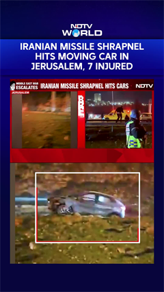 Iran News | Iranian Missile Shrapnel Hits Moving Car in Jerusalem, 7 Injured