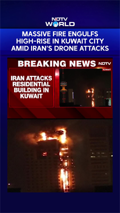 On Cam: Massive Inferno Engulfs Kuwait City High-Rise Amid Iran Drone Attacks