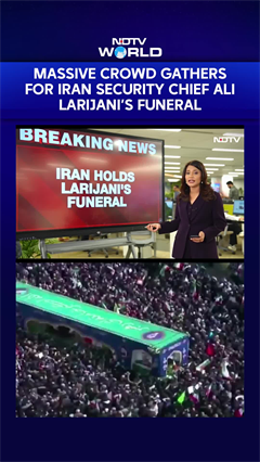 Massive Crowds At Iran Security Chief Ali Larijani's Funeral In Tehran