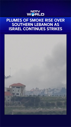 Thick Plumes Of Smoke Rise Across Southern Lebanon As Israel Continues Strikes