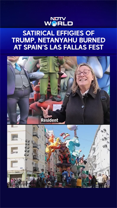 Donald Trump & Netanyahu's Effigies Burned At Las Fallas Festival In Spain