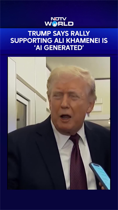Trump Says Rallies In Iran In Support Of Former Supreme Leader Ali Khamenei Are 'AI Generated'
