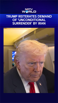 Donald Trump Reiterates Demand Of An 'Unconditional Surrender' By Iran