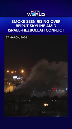 Smoke Seen Over Beirut Skyline Amid Israel-Hezbollah Conflict