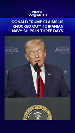 Trump Claims US &lsquo;Knocked Out&rsquo; 42 Iranian Navy Ships In Three Days