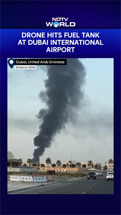 Video: Large Plume Of Black Smoke Billows Over Dubai Airport After Drone Strike Hits Fuel Tank