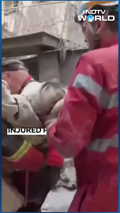 Iranian Rescue Workers Evacuate An Injured Person Alive From The Rubble | Iran War