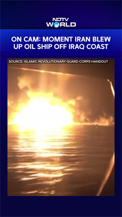 On Camera: Moment Iran Blew Up Oil Ship Off Iraq Coast
